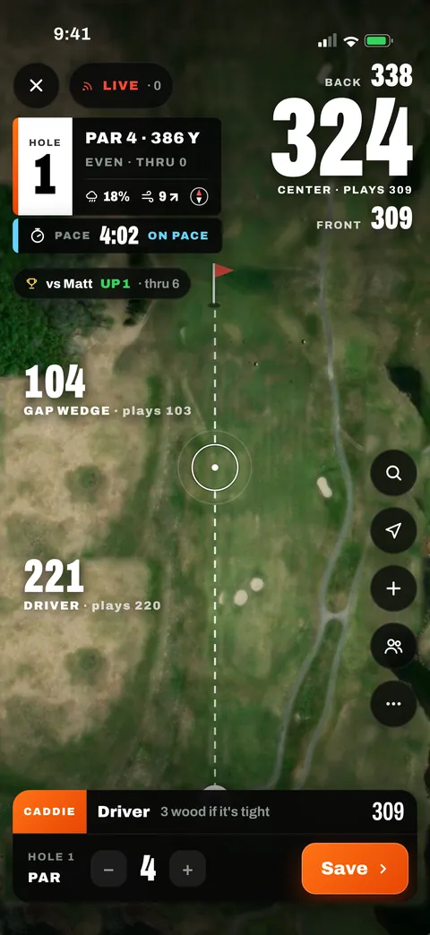 Live GPS round